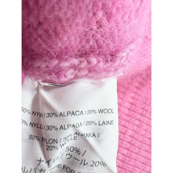 J.Crew Collection Sweater Womens Large Marled Pink Wool Alpaca Tie Sleeve - Picture 6 of 9